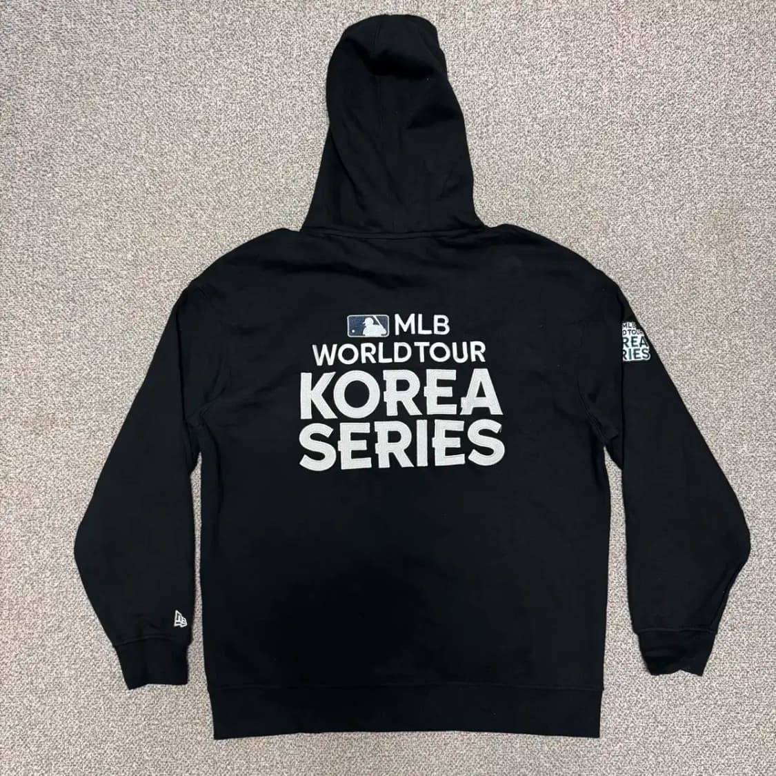 뉴에라 MLB 월드투어 코리아 시리즈 후드티 블랙 상품이미지1