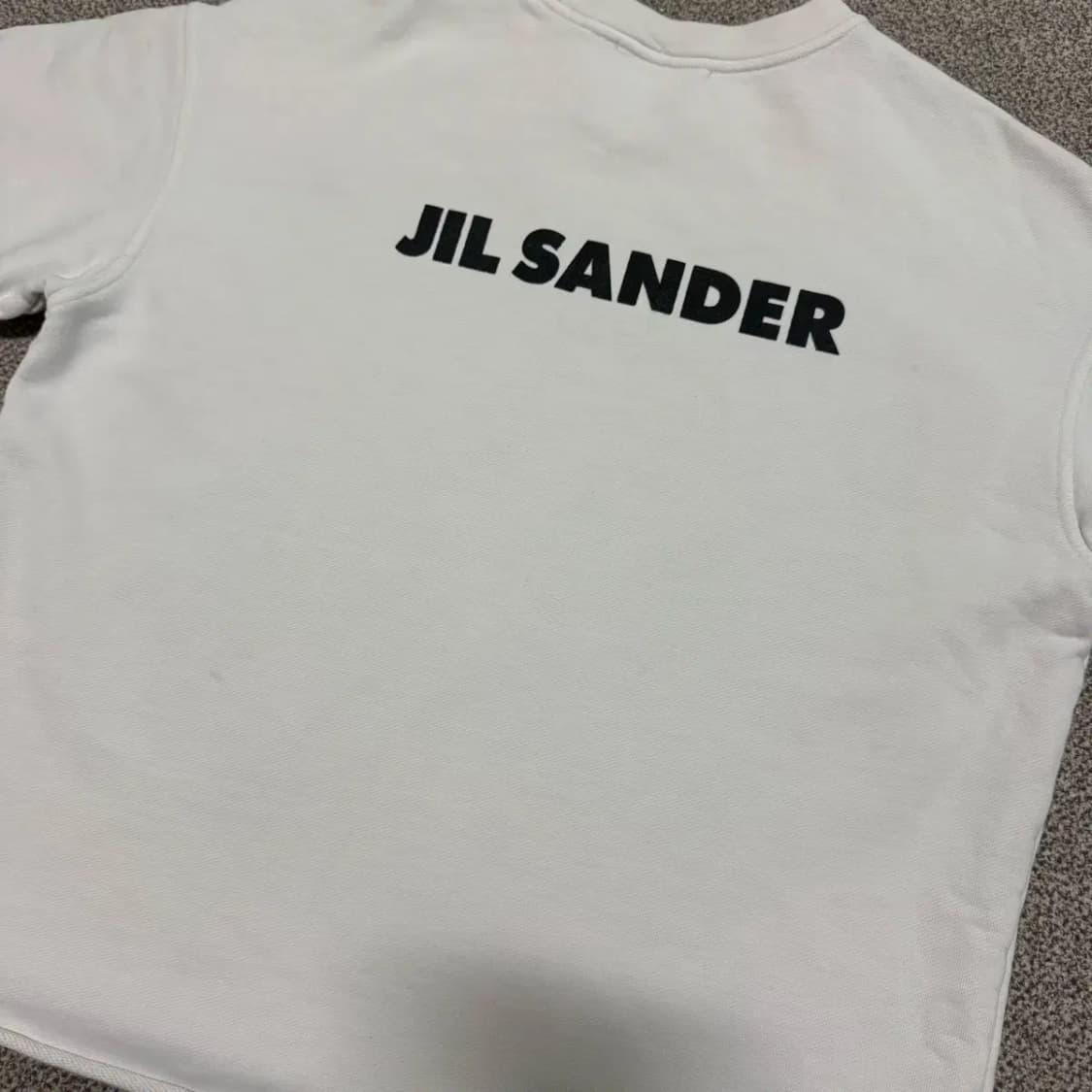 질샌더 로고 반팔 티셔츠 화이트 상품이미지3