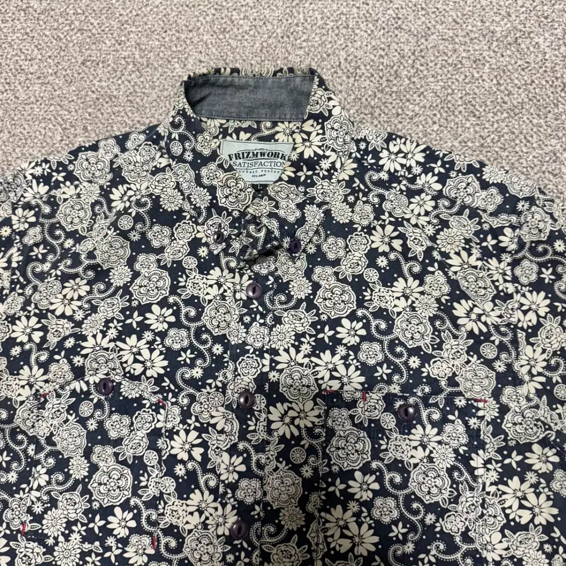 L 프리즘웍스 플라워 패턴 셔츠 남방 상품이미지3