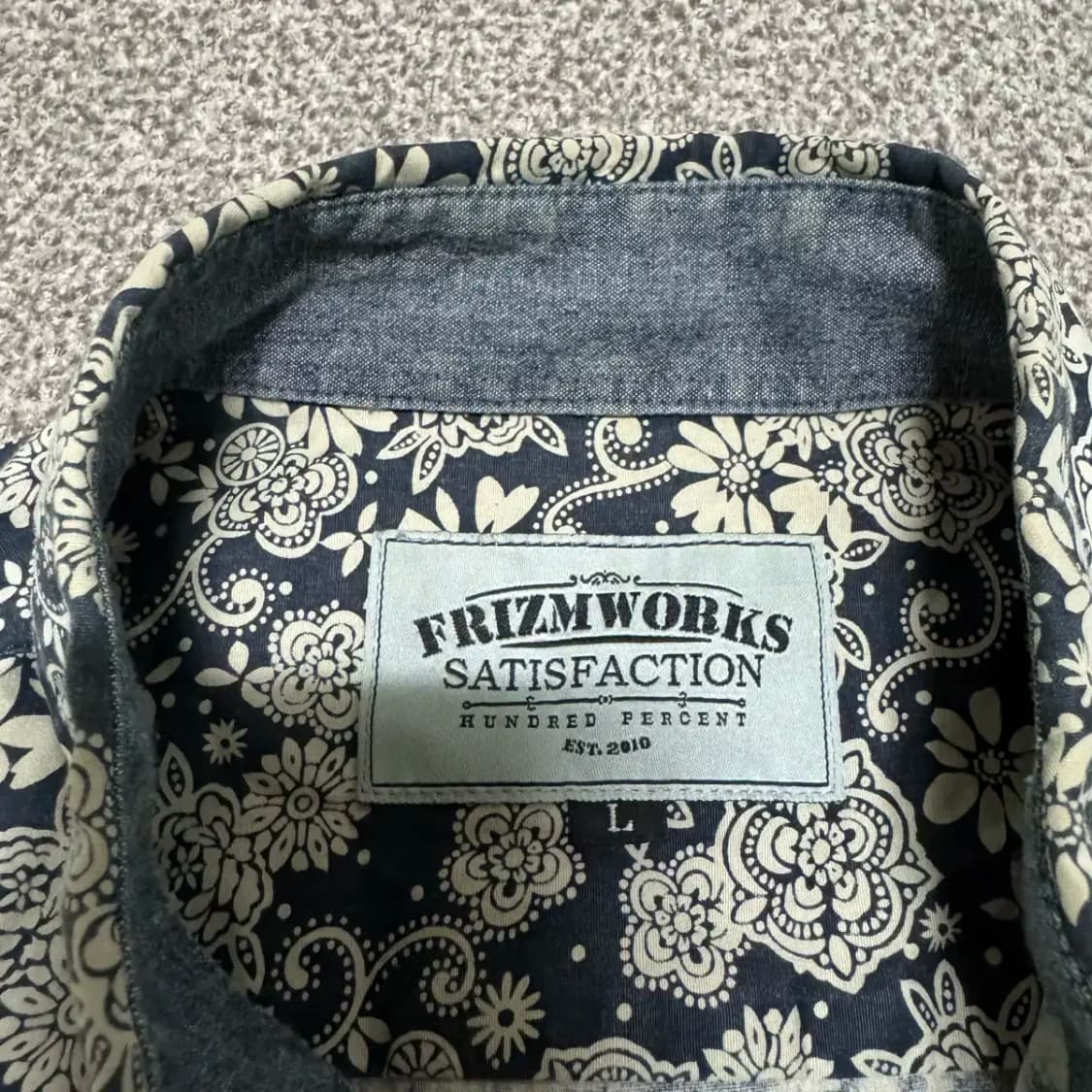 L 프리즘웍스 플라워 패턴 셔츠 남방 상품이미지4