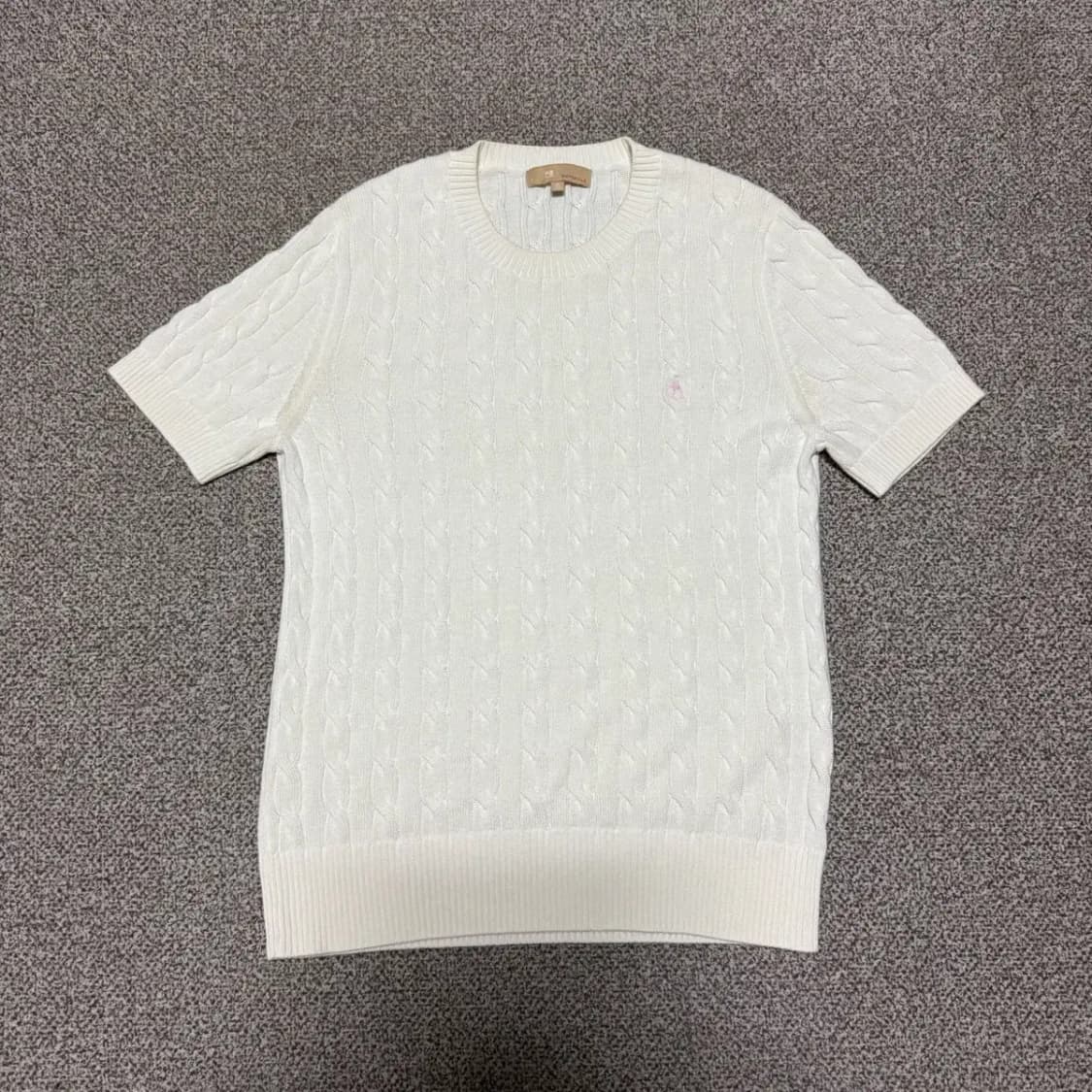 M 빈폴 꽈배기 반팔 니트 상품이미지1