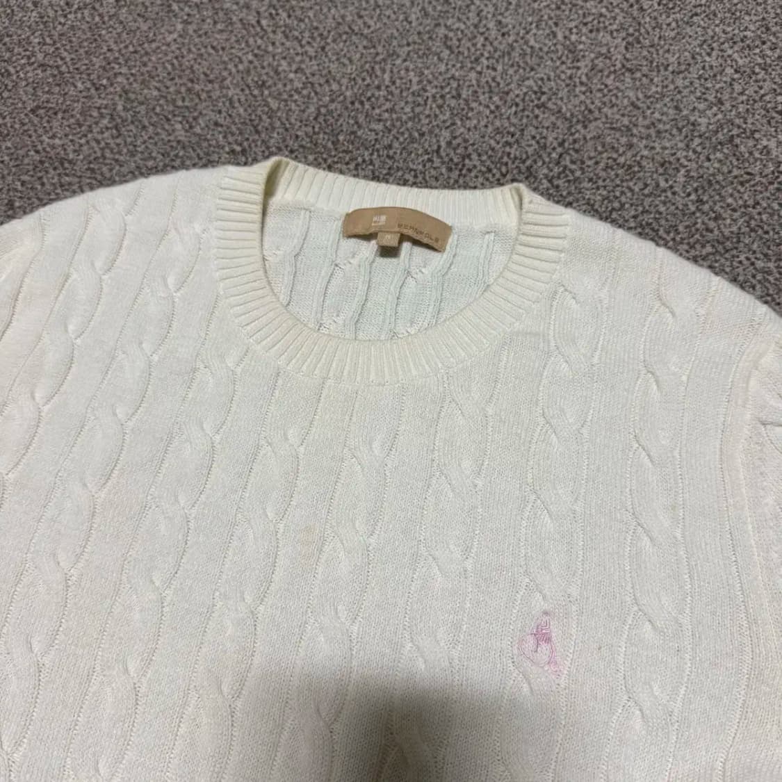 M 빈폴 꽈배기 반팔 니트 상품이미지2