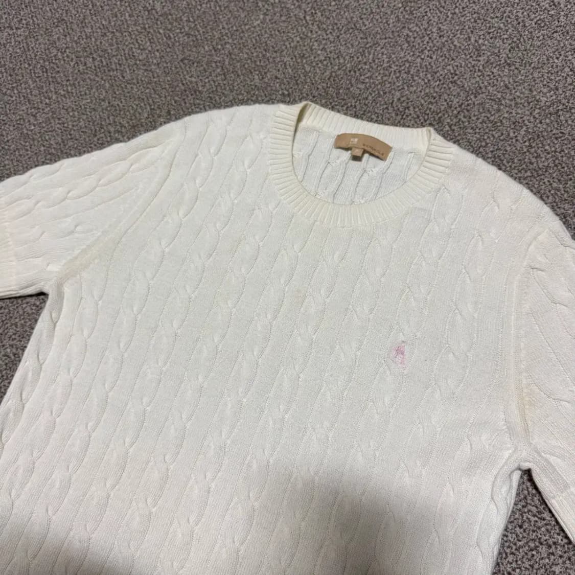 M 빈폴 꽈배기 반팔 니트 상품이미지3