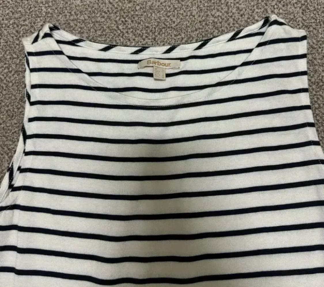 85 바버 스트라이프 민소매 원피스 상품이미지4