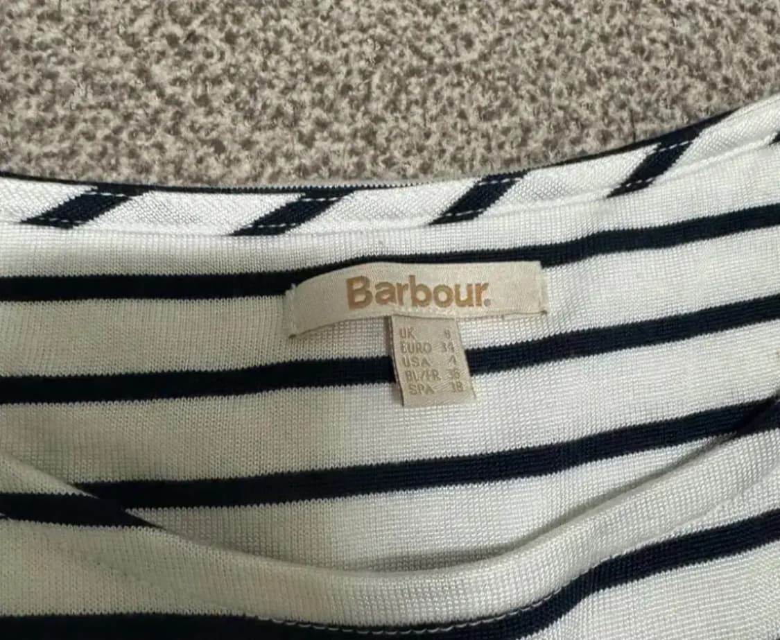 85 바버 스트라이프 민소매 원피스 상품이미지5