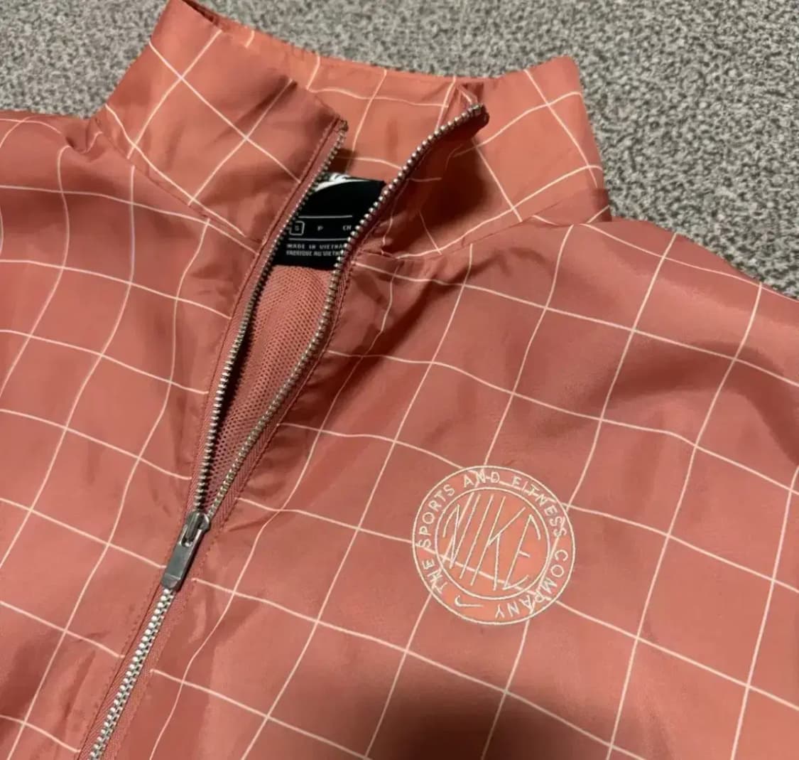 S 나이키 체크 패턴 크롭 자켓 상품이미지2