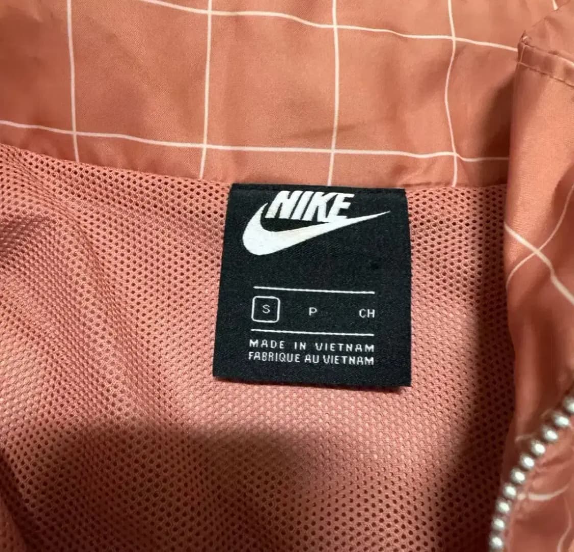 S 나이키 체크 패턴 크롭 자켓 상품이미지3