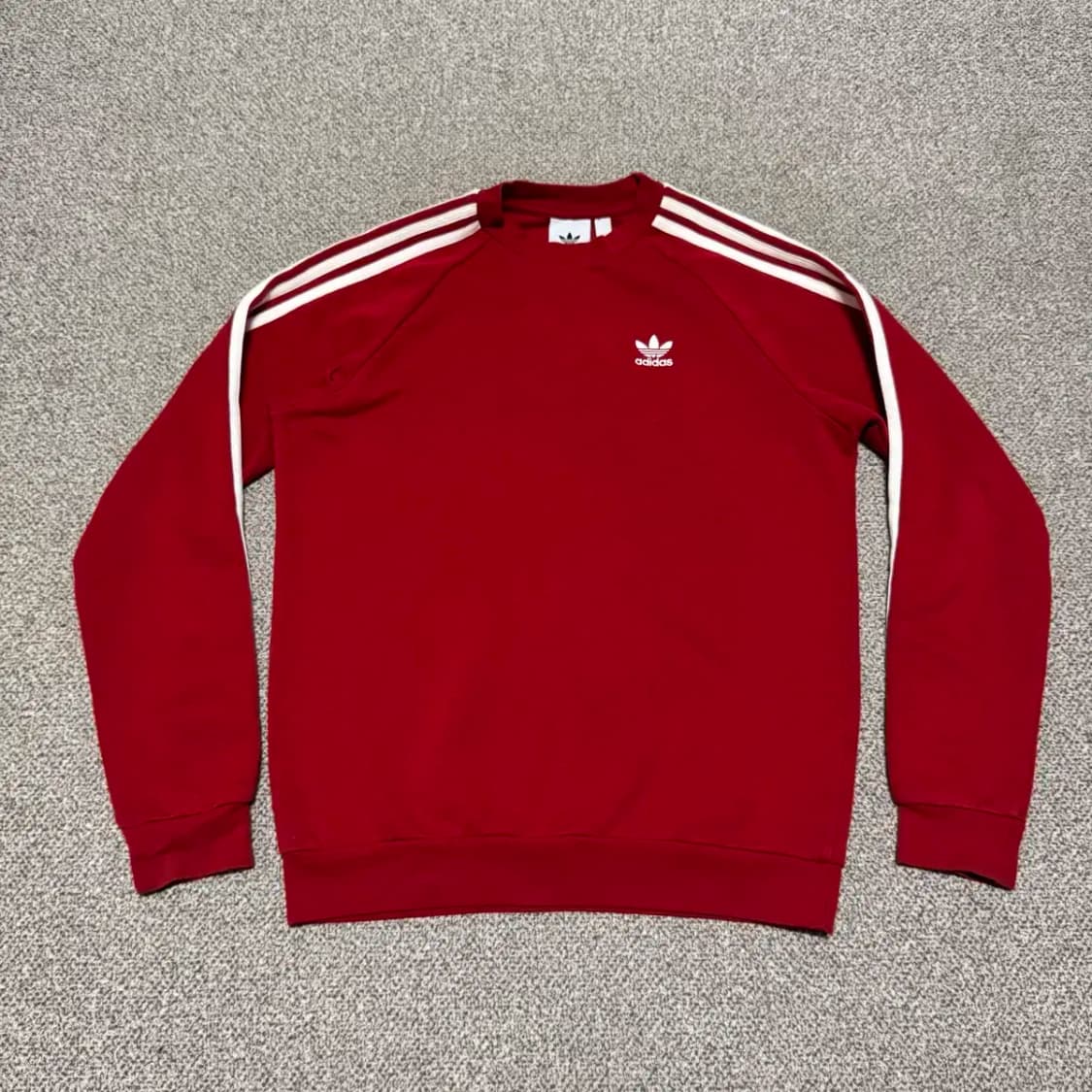 Xs 아디다스 삼선 맨투맨 레드 상품이미지1