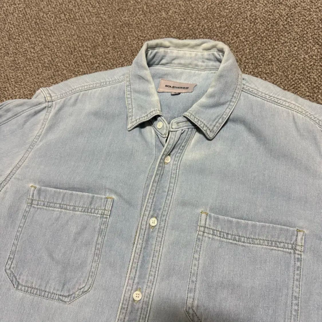 48 솔리드옴므 데님 셔츠 상품이미지2