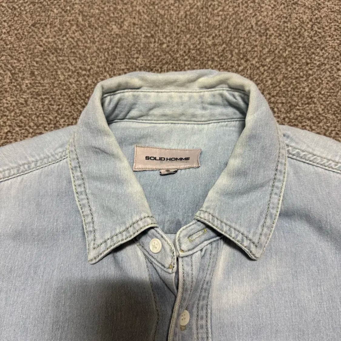 48 솔리드옴므 데님 셔츠 상품이미지3