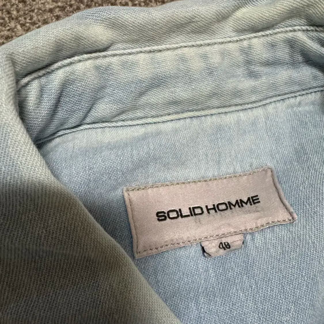 48 솔리드옴므 데님 셔츠 상품이미지4