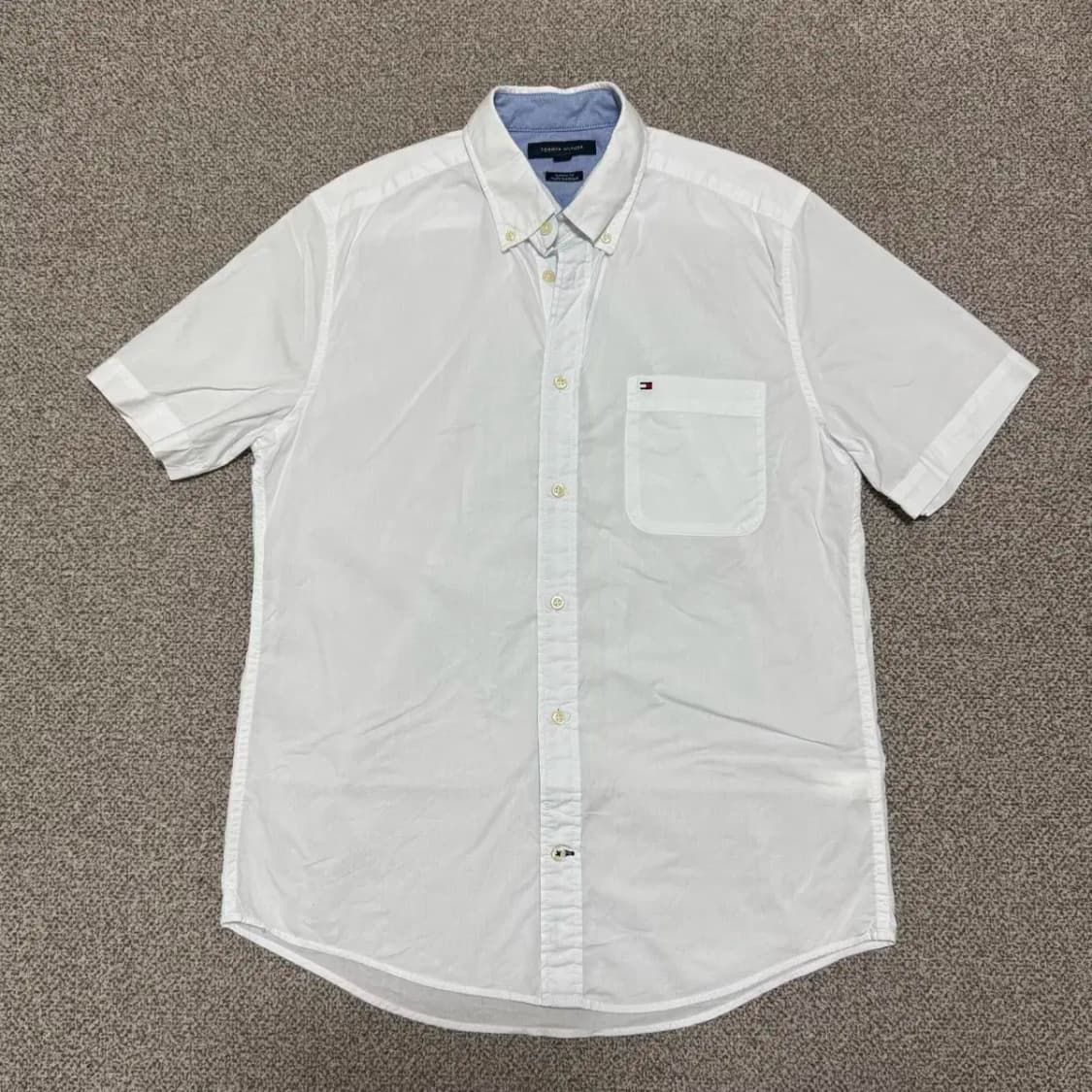 S 타미힐피거 화이트 반팔 셔츠 상품이미지1