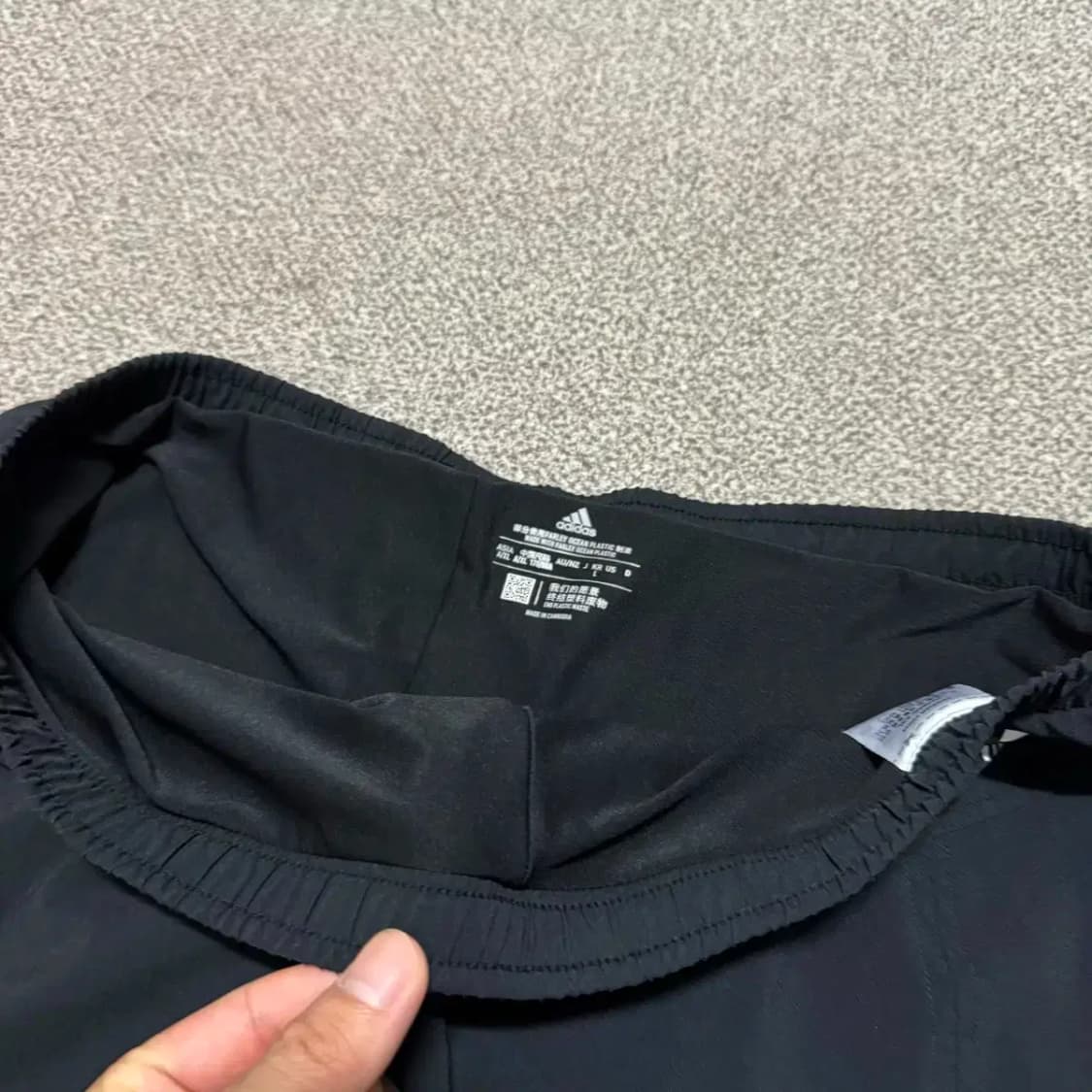 L 아디다스 블랙 2in1 반바지 쇼츠 상품이미지3