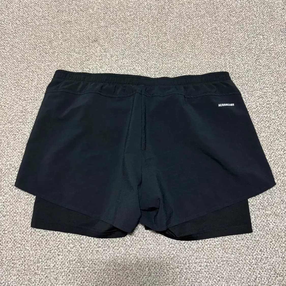 L 아디다스 블랙 2in1 반바지 쇼츠 상품이미지6