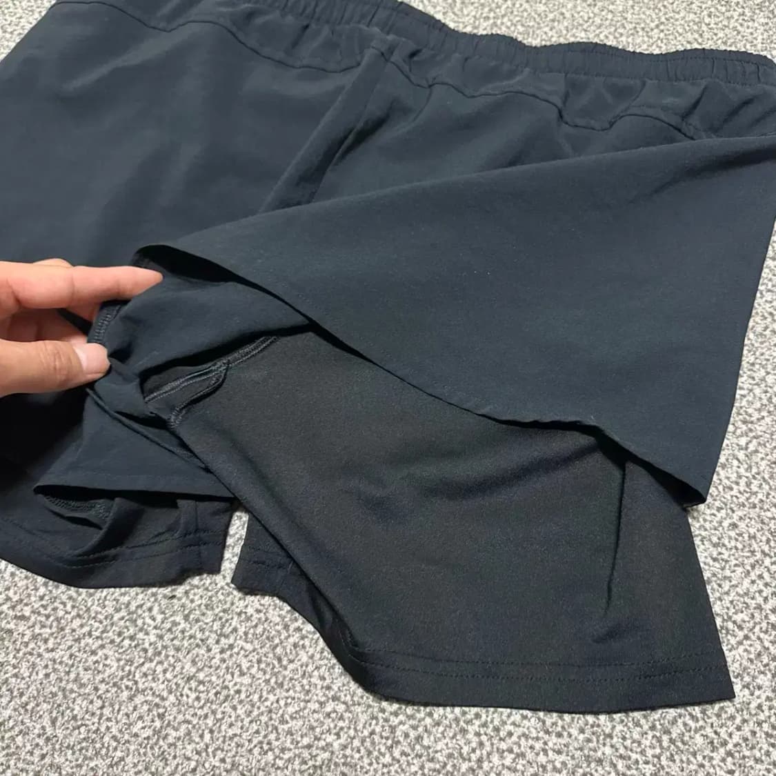 L 아디다스 블랙 2in1 반바지 쇼츠 상품이미지8