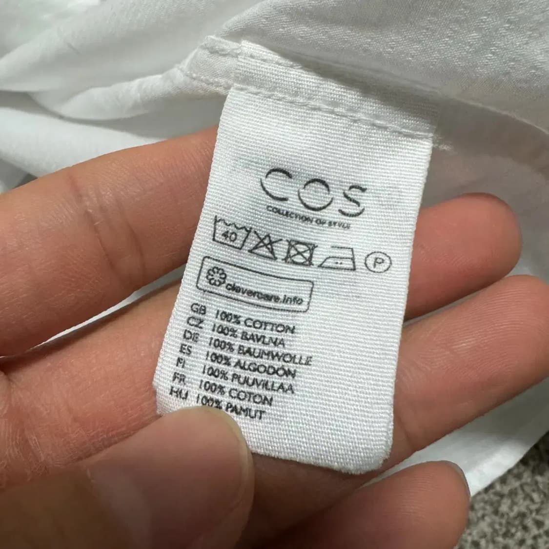 XL 코스 cos 화이트 셔츠 헨리넥 상품이미지4