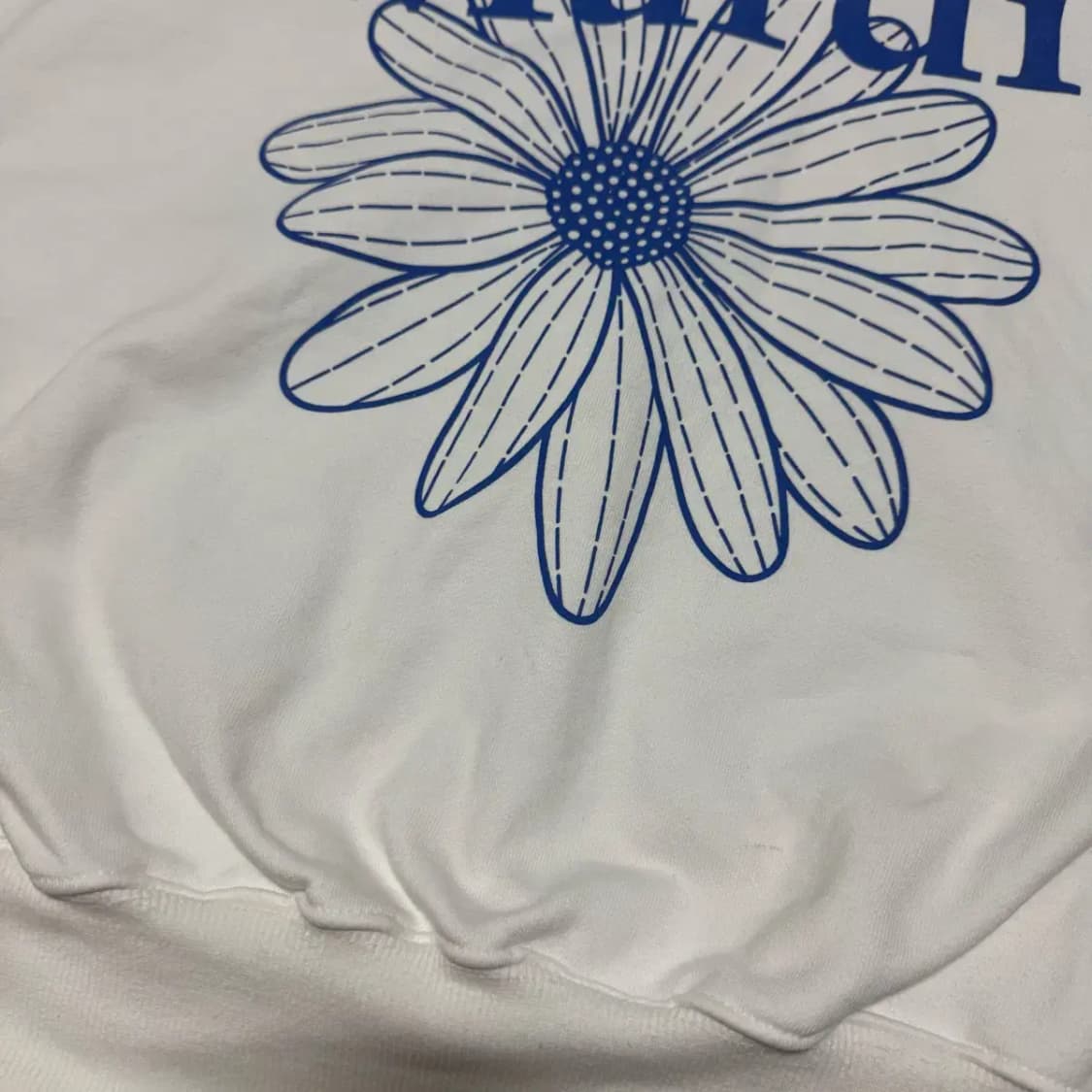 마르디 메크르디 플라워 맨투맨 화이트 상품이미지3