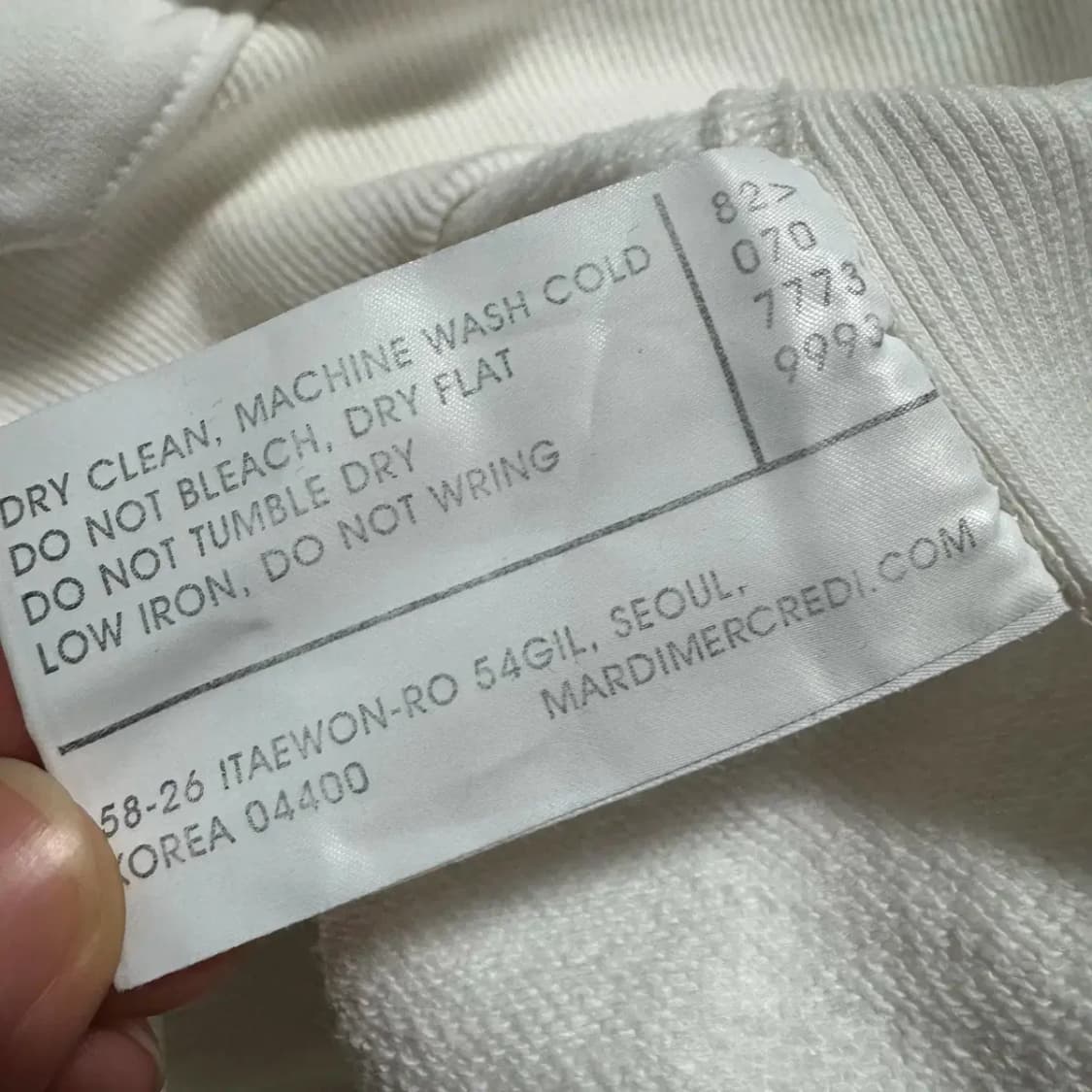 마르디 메크르디 플라워 맨투맨 화이트 상품이미지5