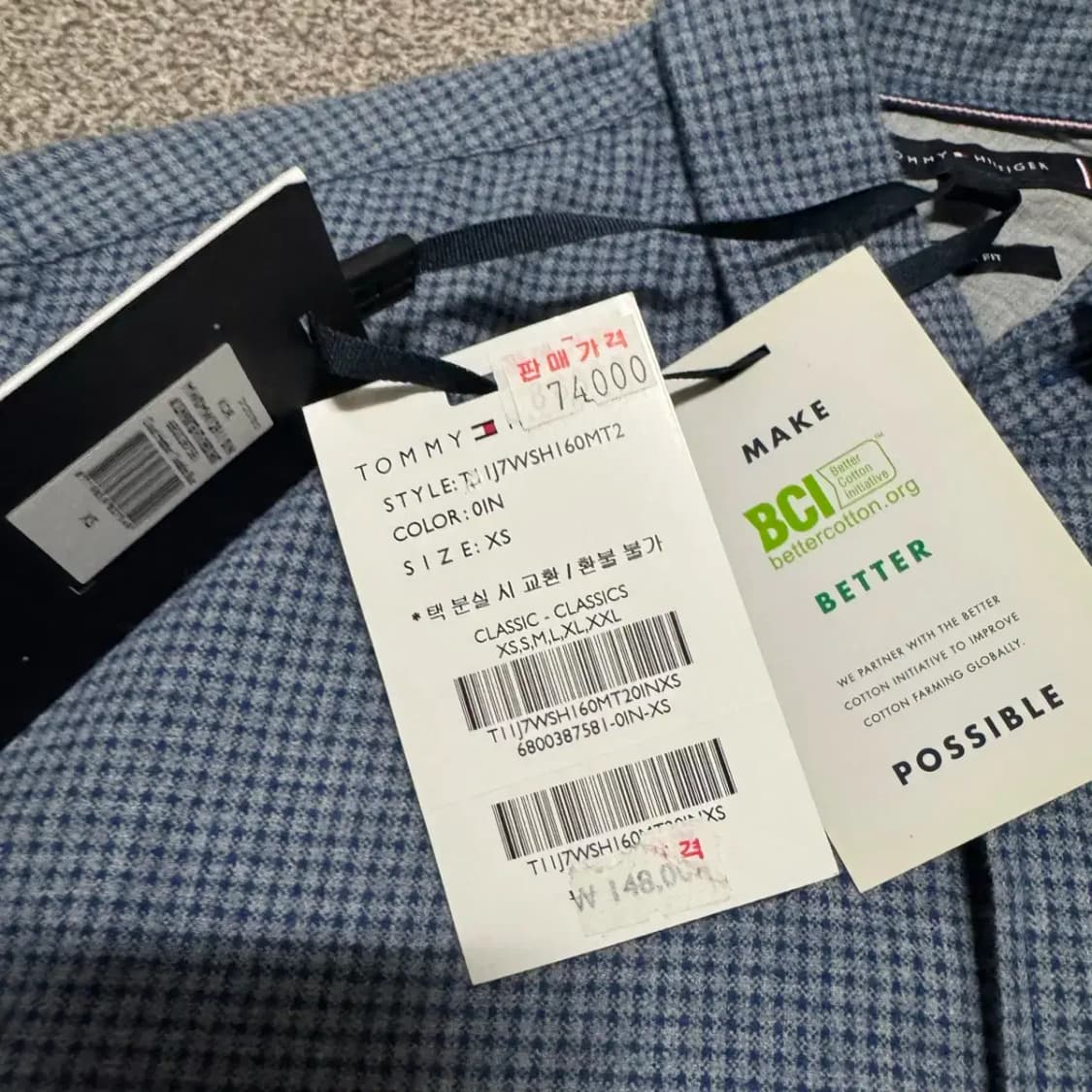 Xs 타미힐피거 체크 셔츠 상품이미지6