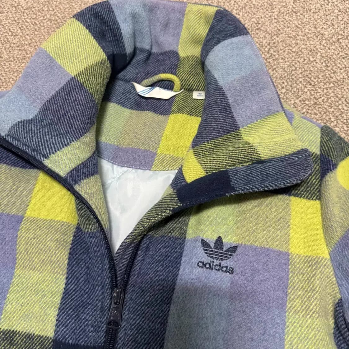 90 아디다스 체크 점퍼 여성 상품이미지2