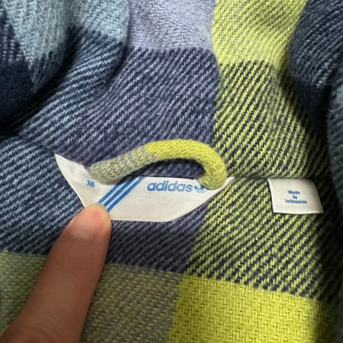 90 아디다스 체크 점퍼 여성 상품이미지3