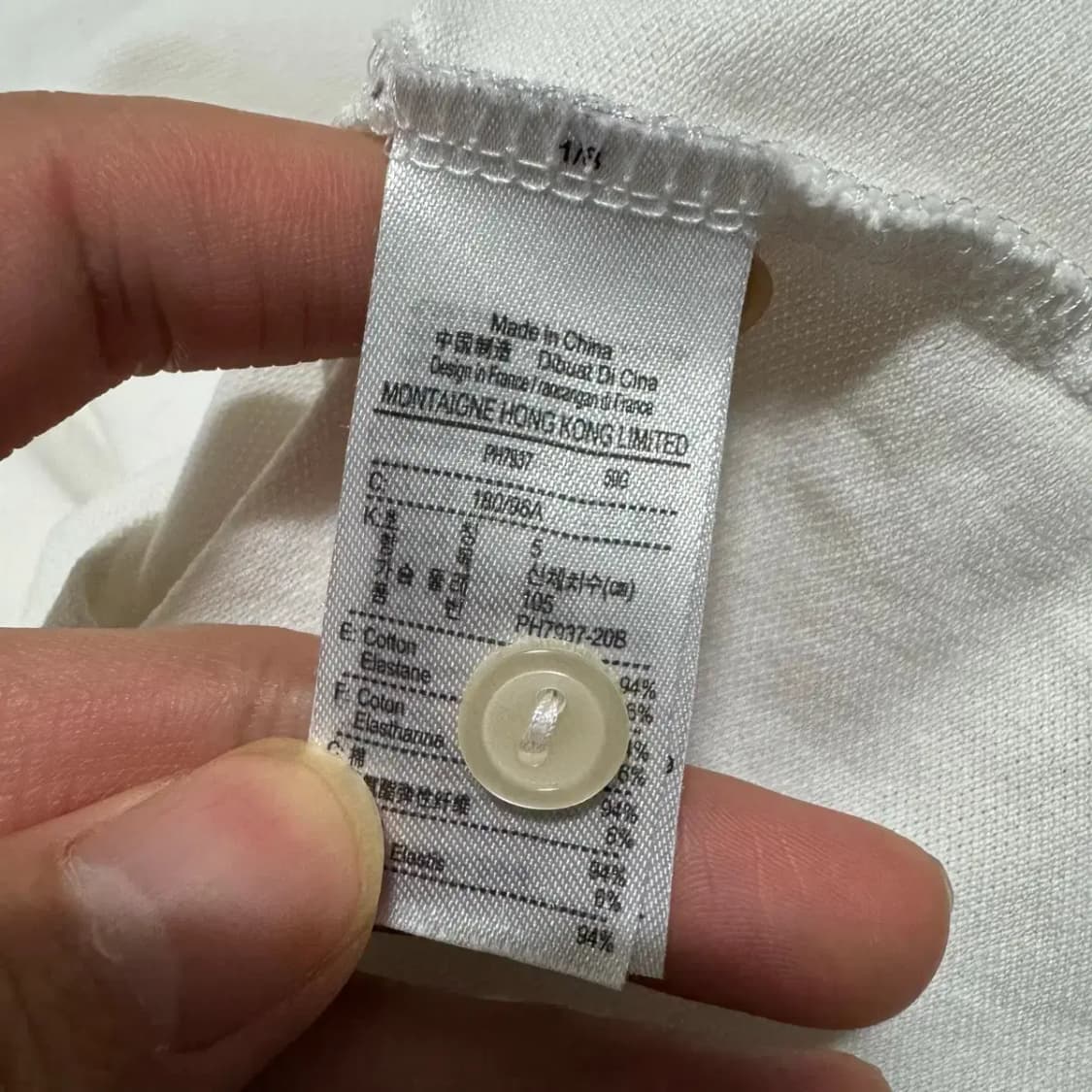 L 라코스테 화이트 반팔 카라티 상품이미지5