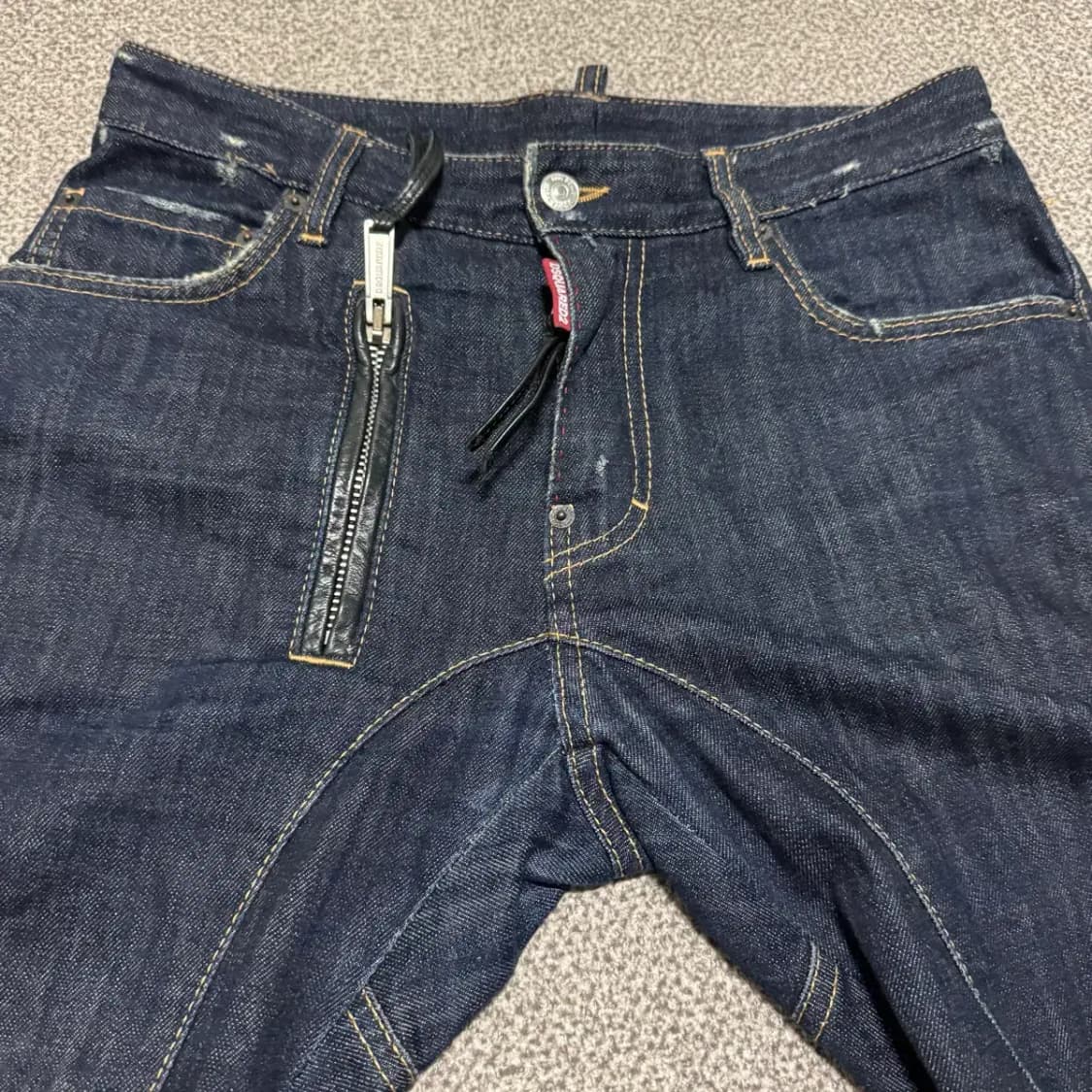 46 디스퀘어드2 앞지퍼진 바이커 데님 팬츠 상품이미지5