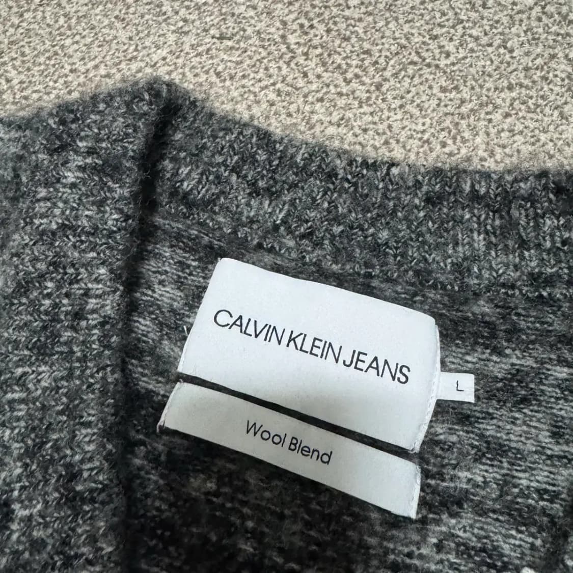 L 캘빈클라인 울 블렌드 니트 스웨터 상품이미지3