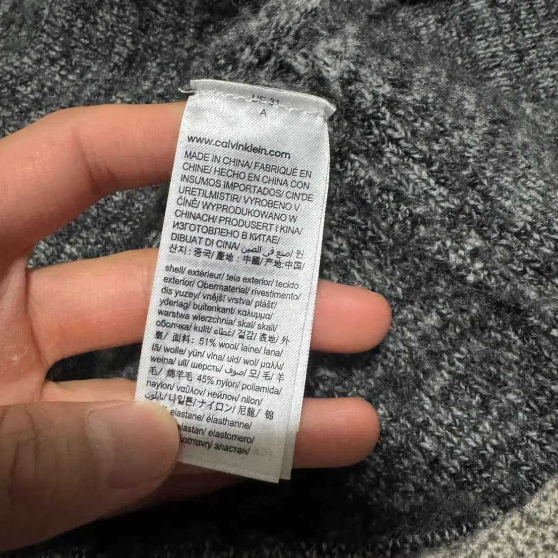 L 캘빈클라인 울 블렌드 니트 스웨터 상품이미지4