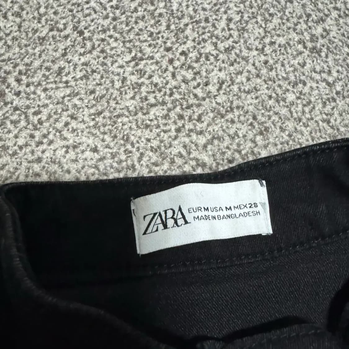 M 자라 데님 흑청 블랙 크롭 자켓 상품이미지3