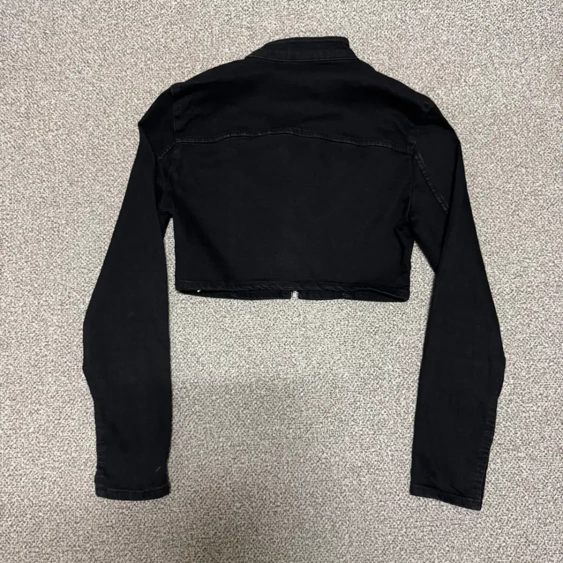 M 자라 데님 흑청 블랙 크롭 자켓 상품이미지5