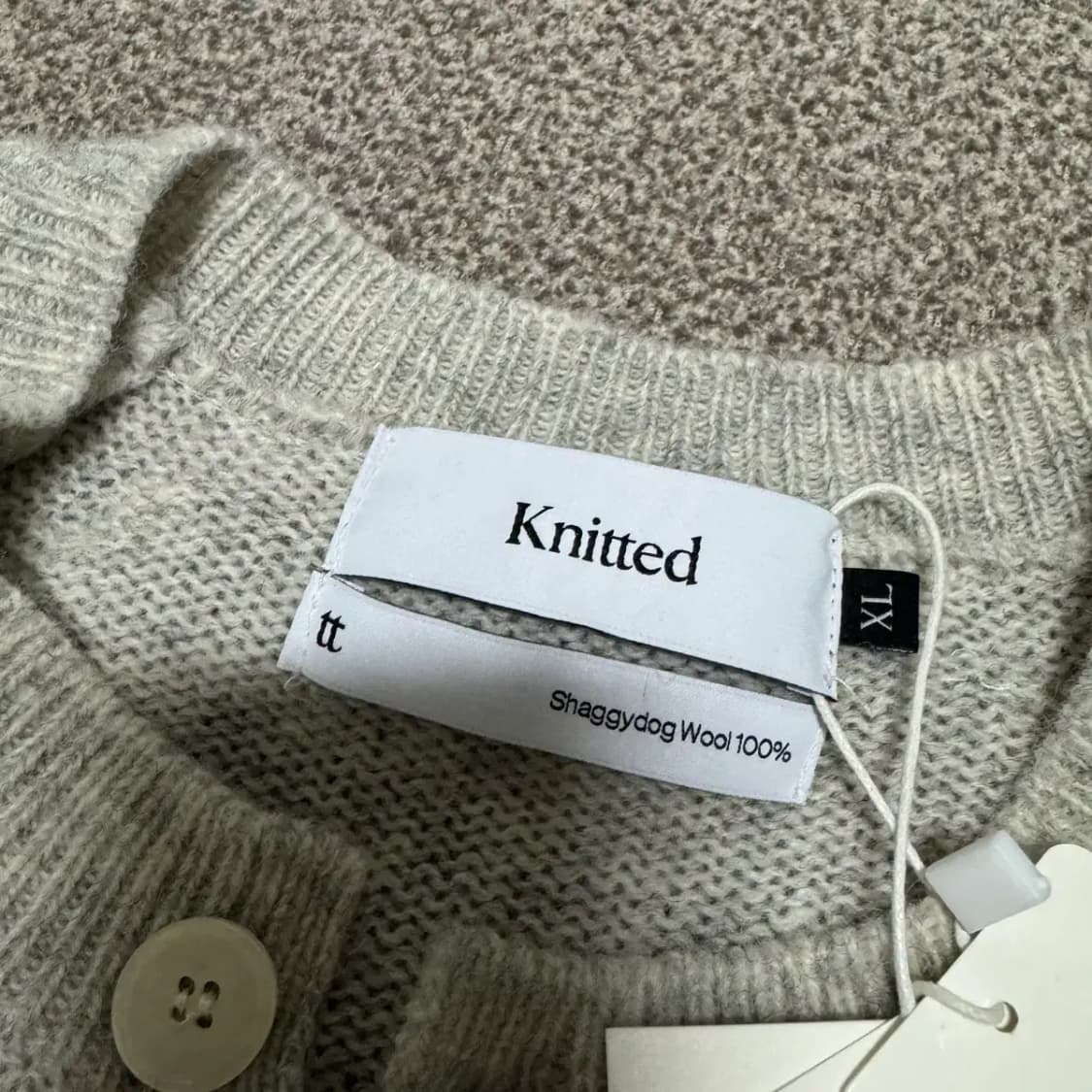 XL 니티드 쉐기독 울 가디건 상품이미지2