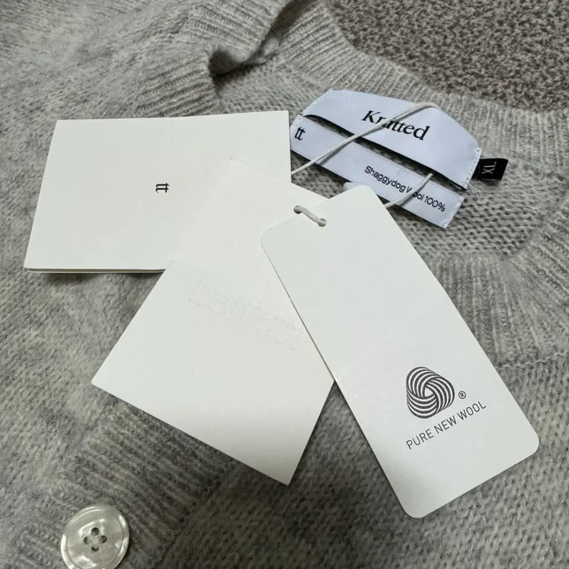 XL 니티드 쉐기독 울 가디건 상품이미지4