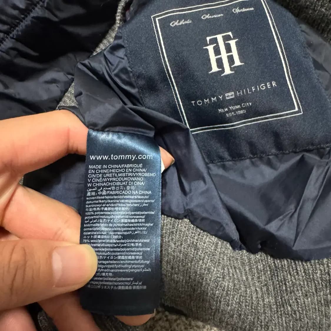 S 타미힐피거 패딩 니트 롱 가디건 상품이미지4