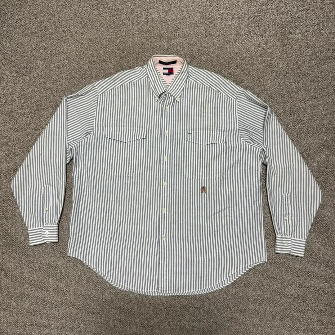 L 타미힐피거 빅플래그 스트라이프 셔츠 상품이미지4