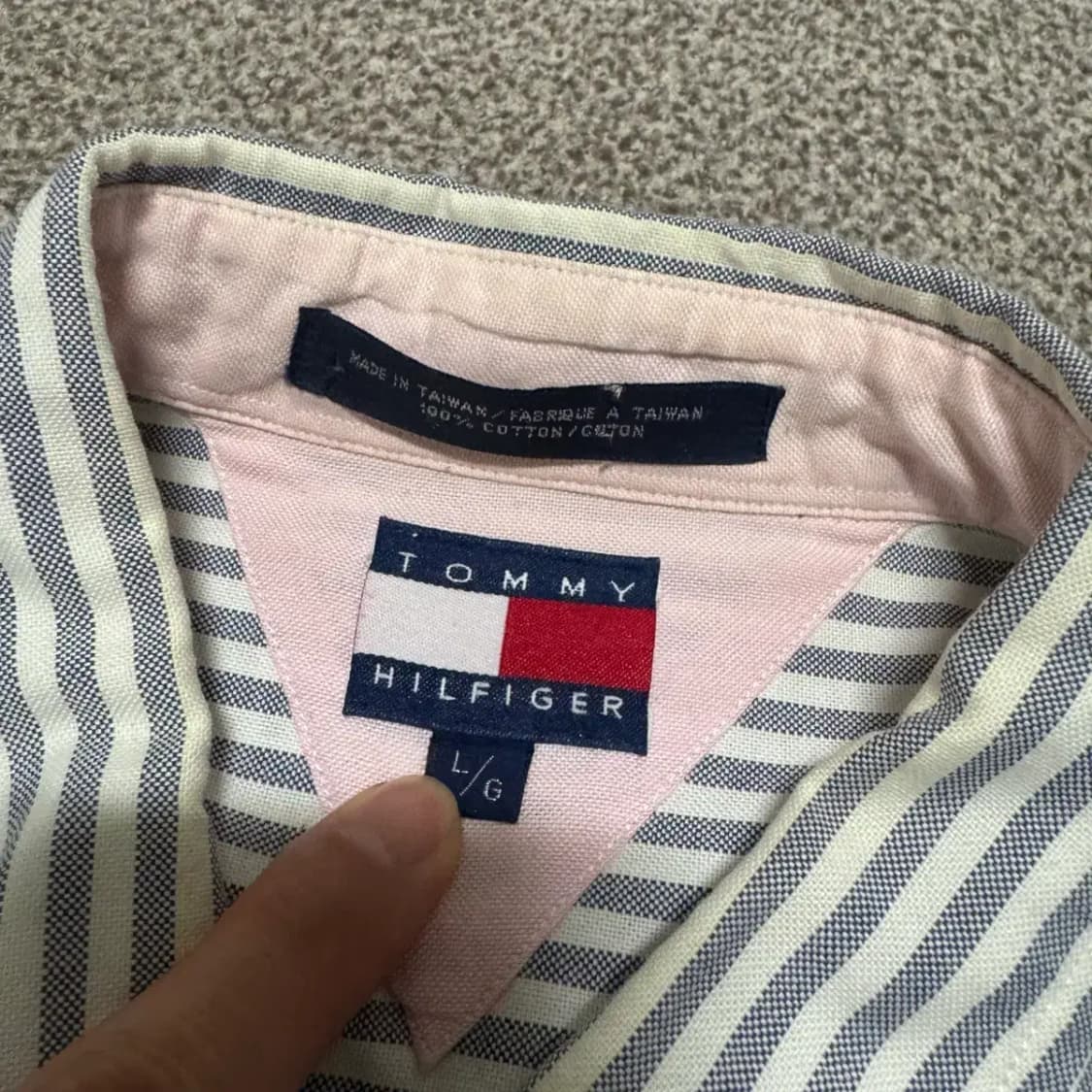 L 타미힐피거 빅플래그 스트라이프 셔츠 상품이미지8
