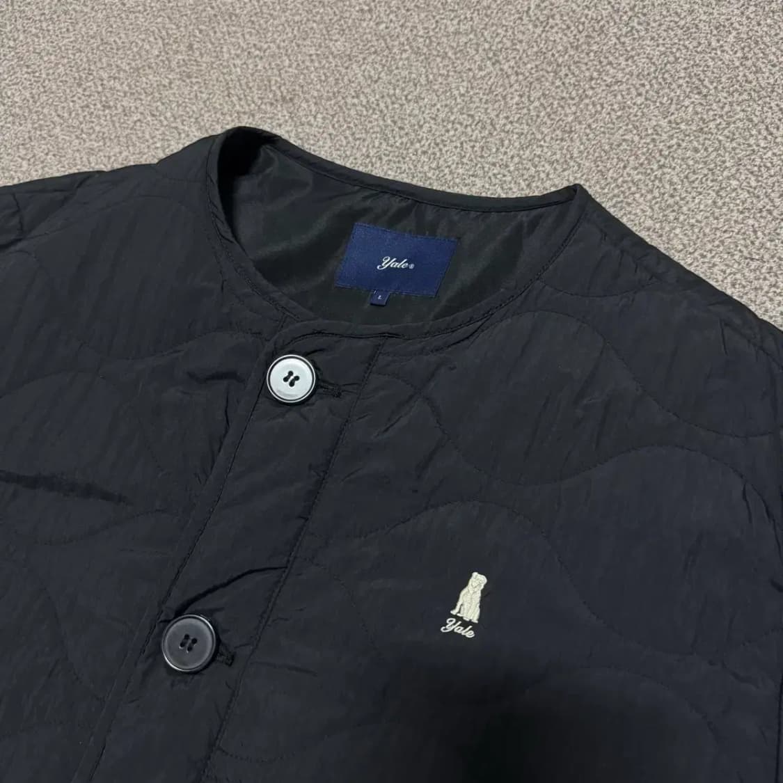 L Yale 예일 블랙 퀼팅 자켓 상품이미지2