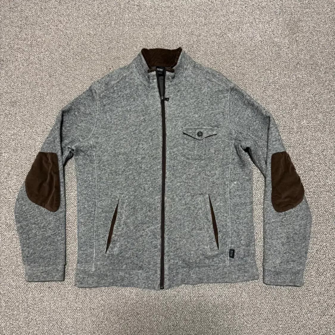 L 휴고보스 니트 집업 상품이미지1