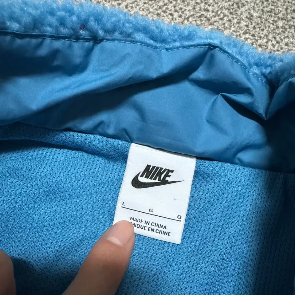 L 나이키 에어 쉐르파 플리스 반집업 보이즈 여성 상품이미지5