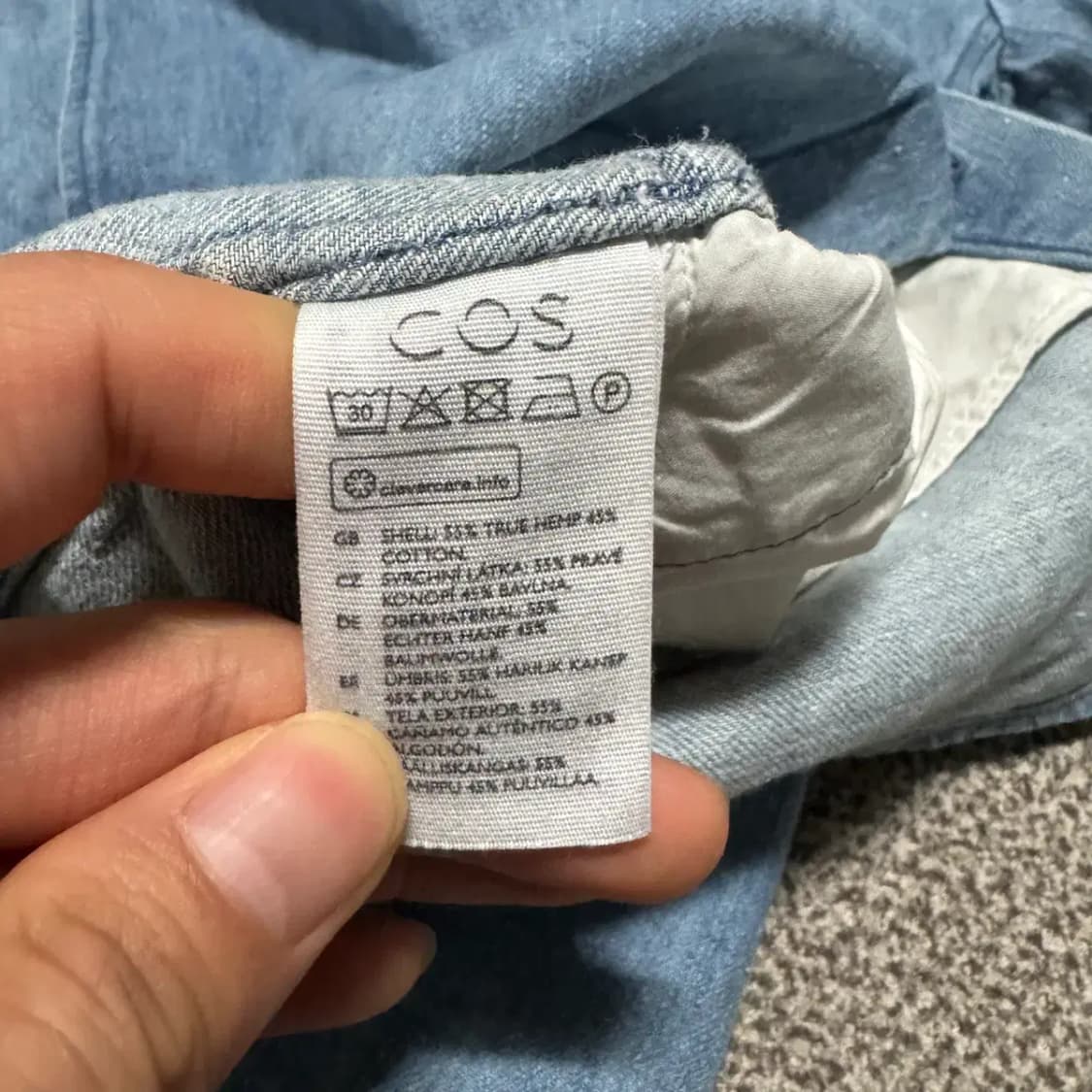 M cos 코스 데님 셔츠 상품이미지4