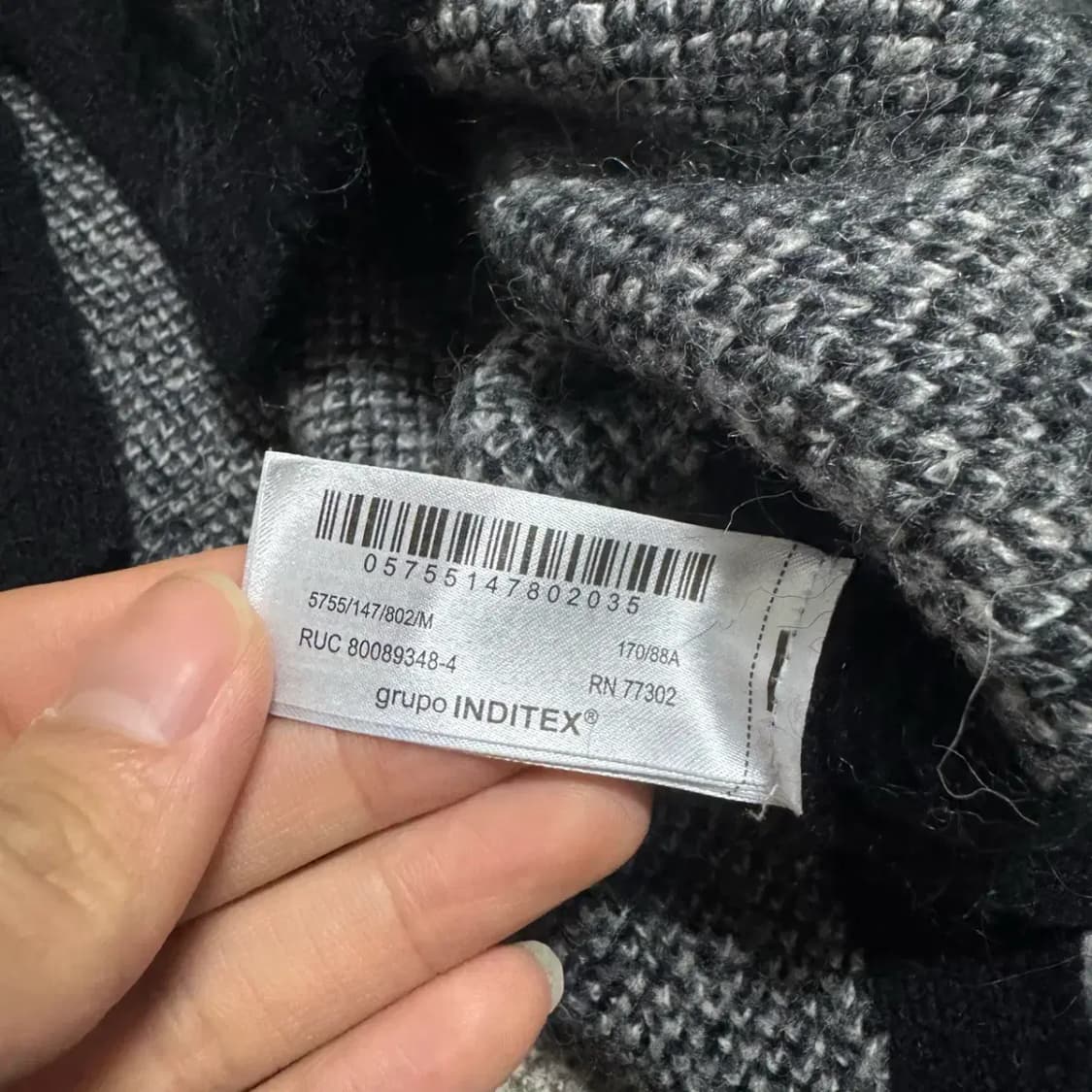 M 자라 아가일 니트 상품이미지6