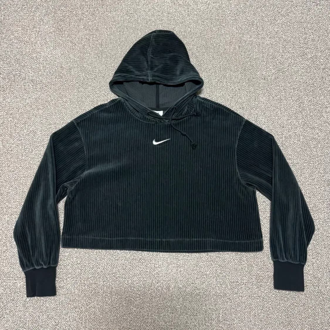 S 나이키 벨루어 크롭 후드티 여성 상품이미지1