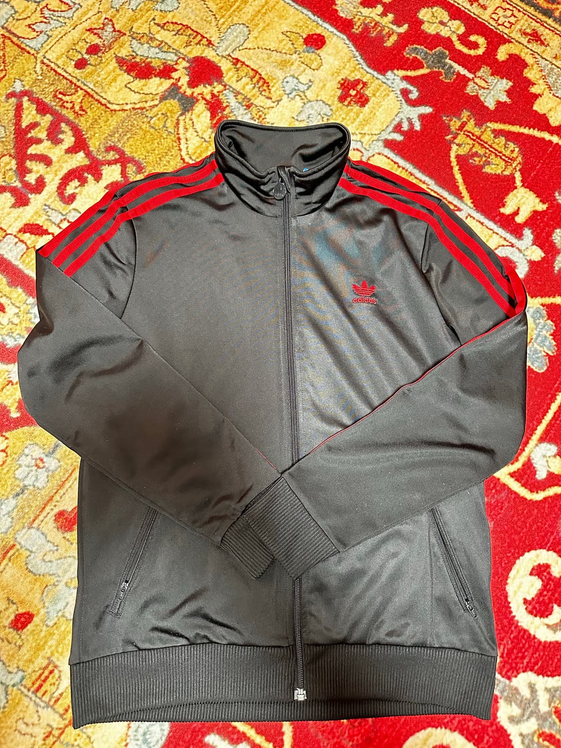 아디다스 타르탄 레드 백로고 삼선 트랙탑 져지  상품이미지1