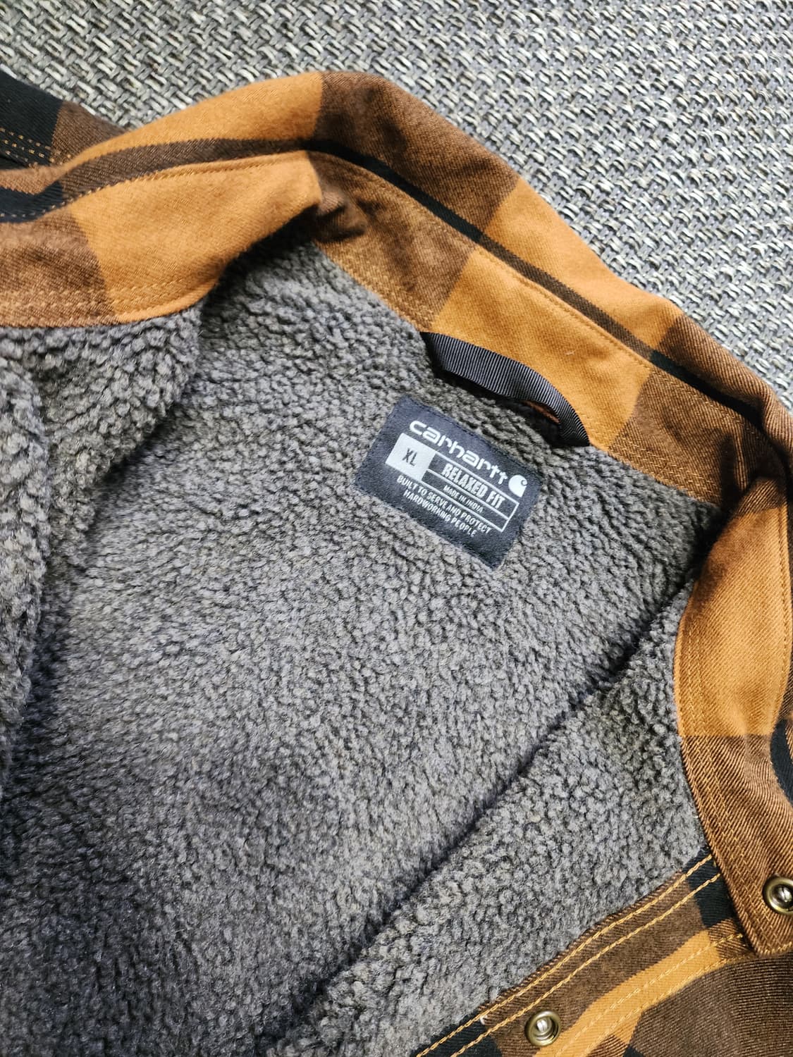 칼하트 체크 셔츠 자켓 XL 상품이미지6