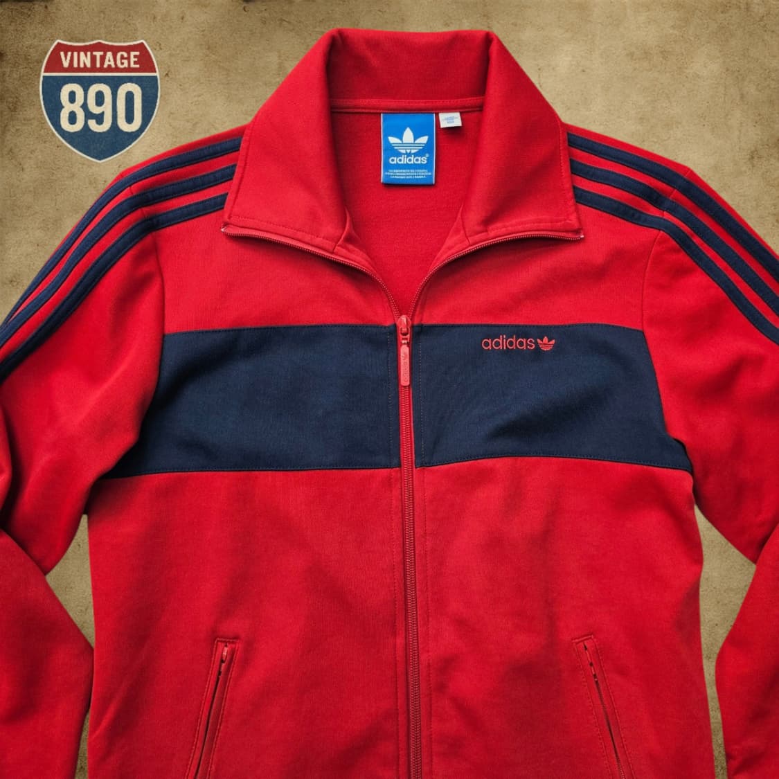 [100] adidas 아디다스 베켄바우어 버건디 집업 져지 상품이미지2