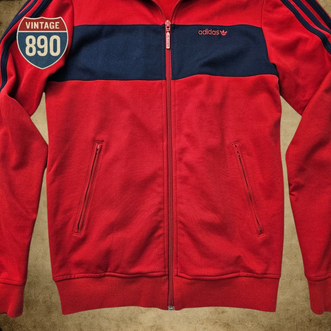 [100] adidas 아디다스 베켄바우어 버건디 집업 져지 상품이미지3