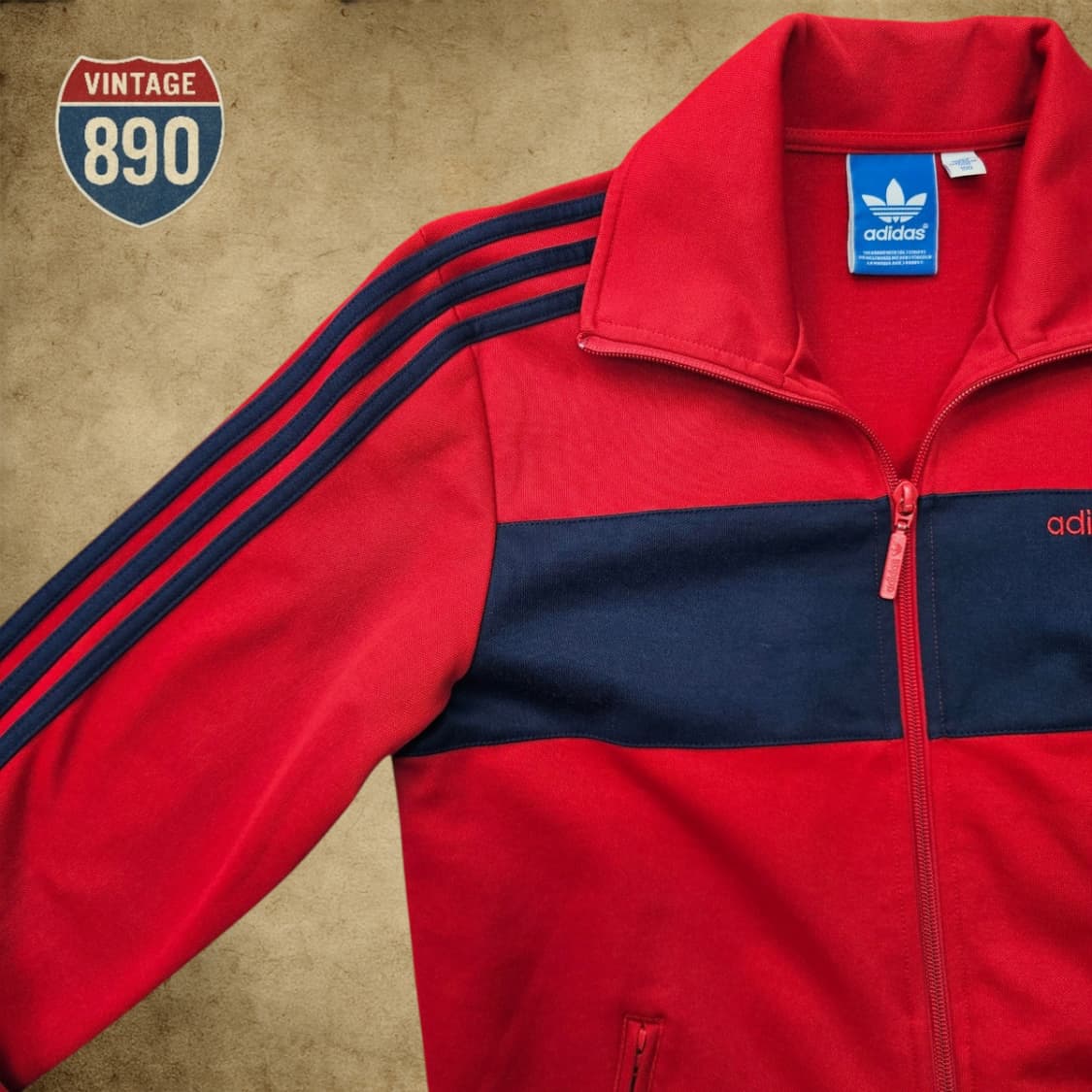 [100] adidas 아디다스 베켄바우어 버건디 집업 져지 상품이미지5