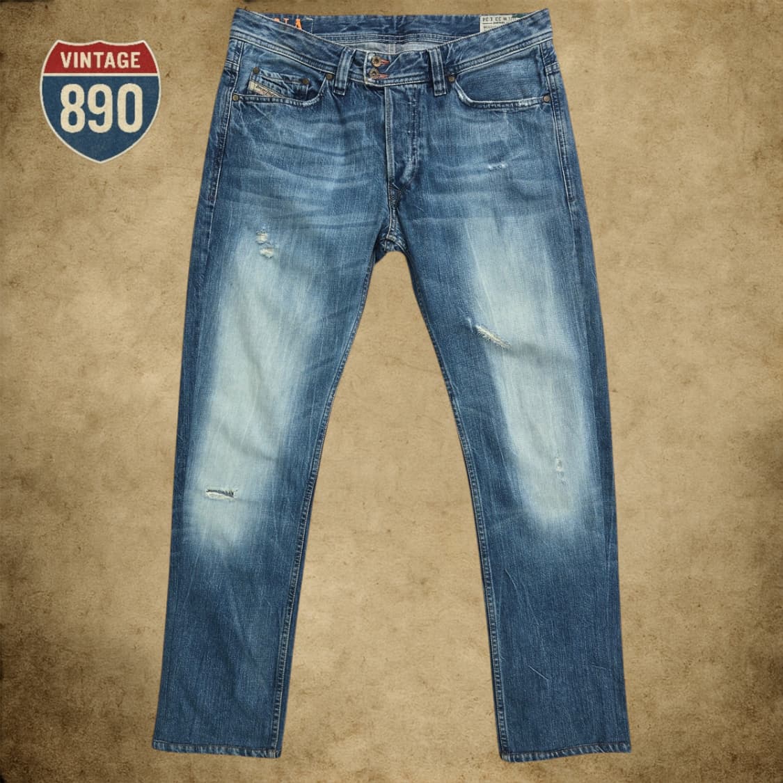 [33] DIESEL 디젤 VIKER-R-R-BOX 데미지 워싱 청바지 상품이미지1