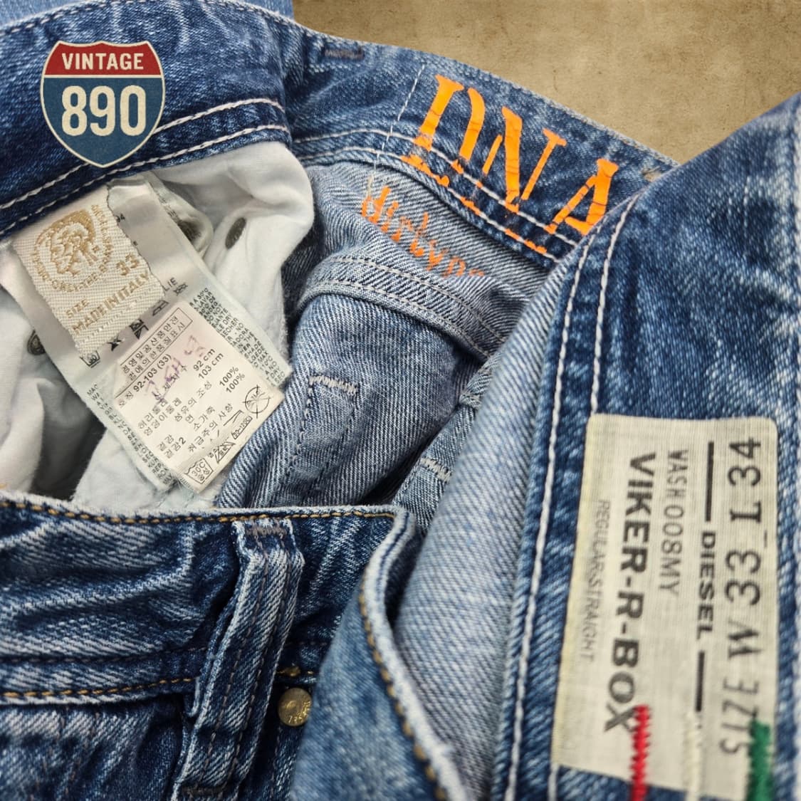 [33] DIESEL 디젤 VIKER-R-R-BOX 데미지 워싱 청바지 상품이미지10