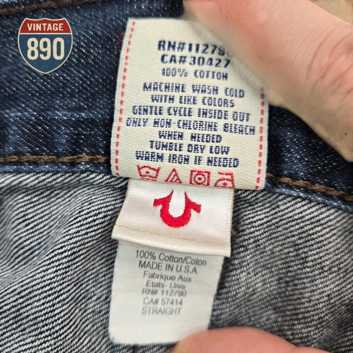 [34] TRUE RELIGION 트루릴리전 USA 스트레이트 청바지 상품이미지10